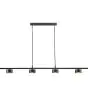 Nordlux LED Pendelarmatuur Rail Clyde Zwart 20W 350lm 120D - 827 Zeer Warm Wit | 3-staps Dimbaar